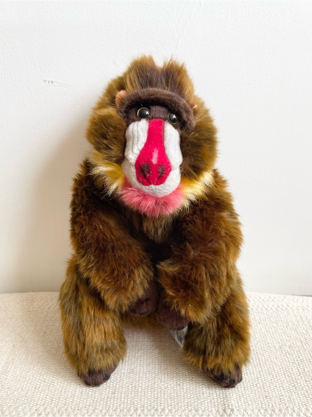 Russ Yomiko Classic Baboon Monkey Plush Realistic Animal Furry 10” Sitting